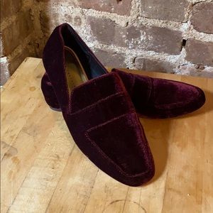 Zara velvet slip on loafers / flats size 38 NEW